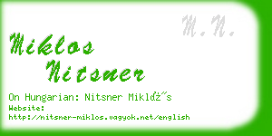 miklos nitsner business card